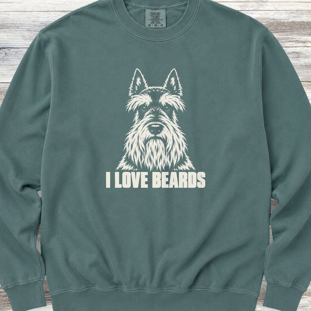 Scottish Terrier I Love Beards Sweatshirt - Blue Spruce