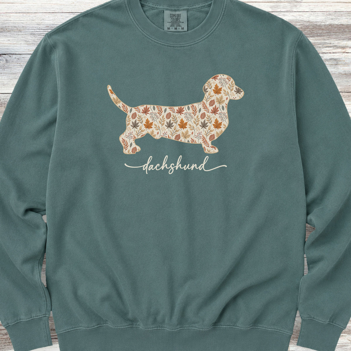 Dachshund Fall Sweatshirt - Blue Spruce