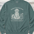 Golden Retriever Inner Peace Sweatshirt - Blue Spruce