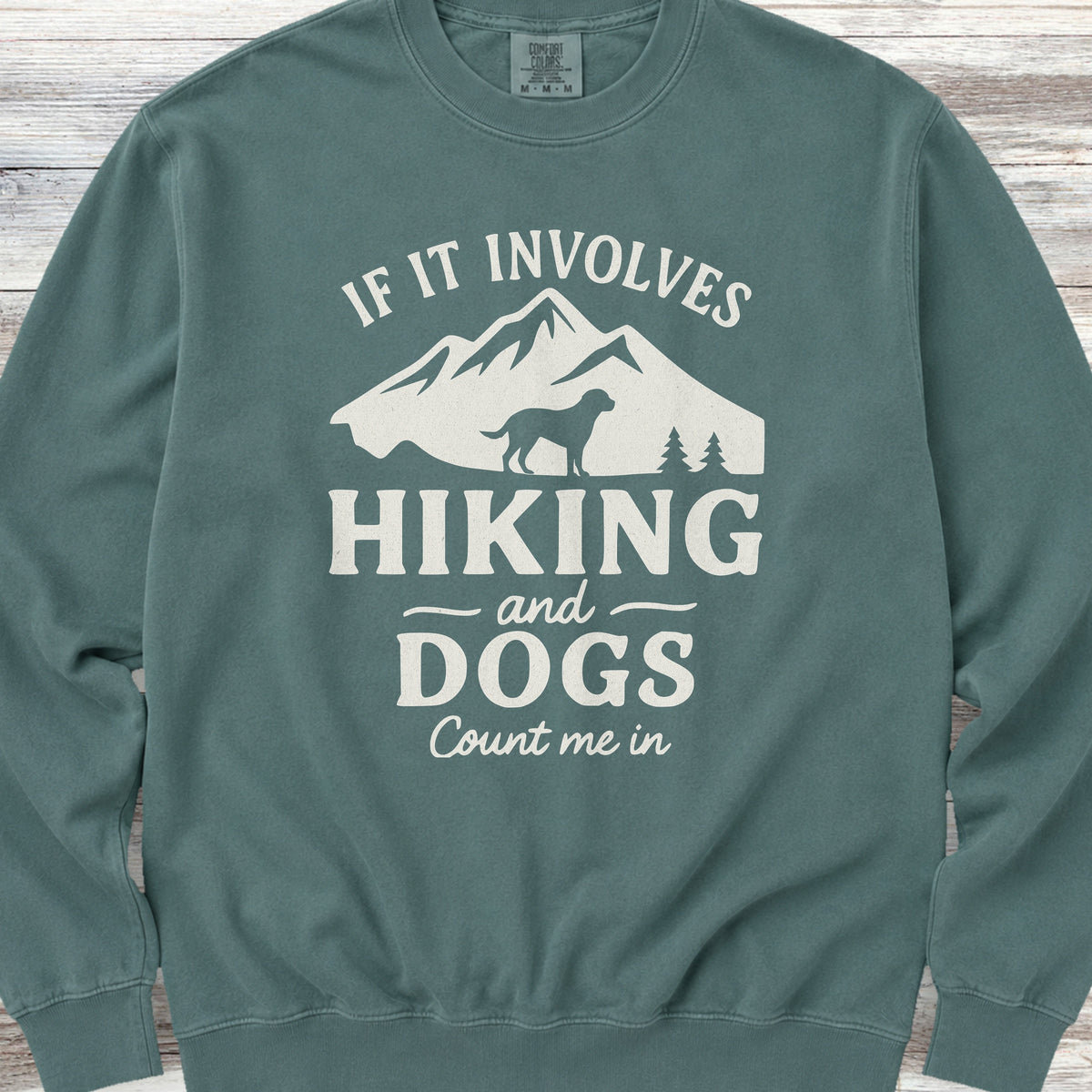 Hiking & Dogs Sweatshirt - Blue Spruce