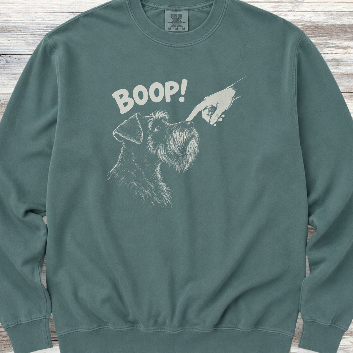 Schnauzer Dark BOOP! Sweatshirt - Blue Spruce