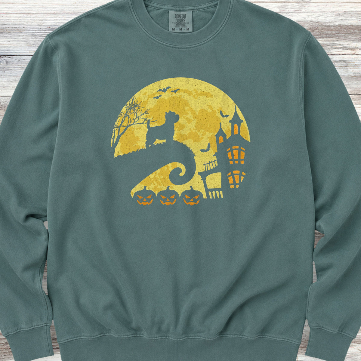 West Highland Halloween Moon Sweatshirt - Blue Spruce