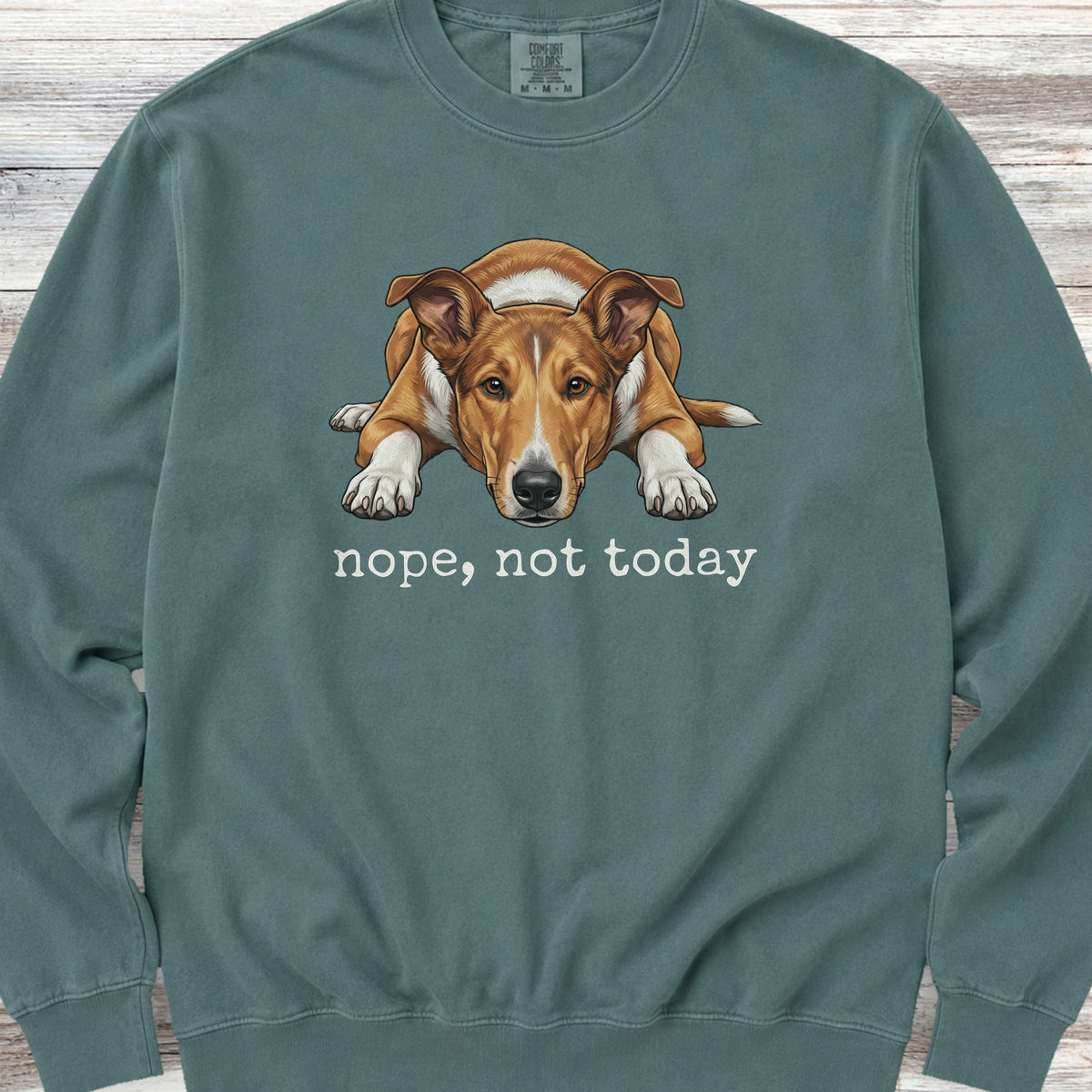 Smooth Collie Nope Sweatshirt - Blue Spruce