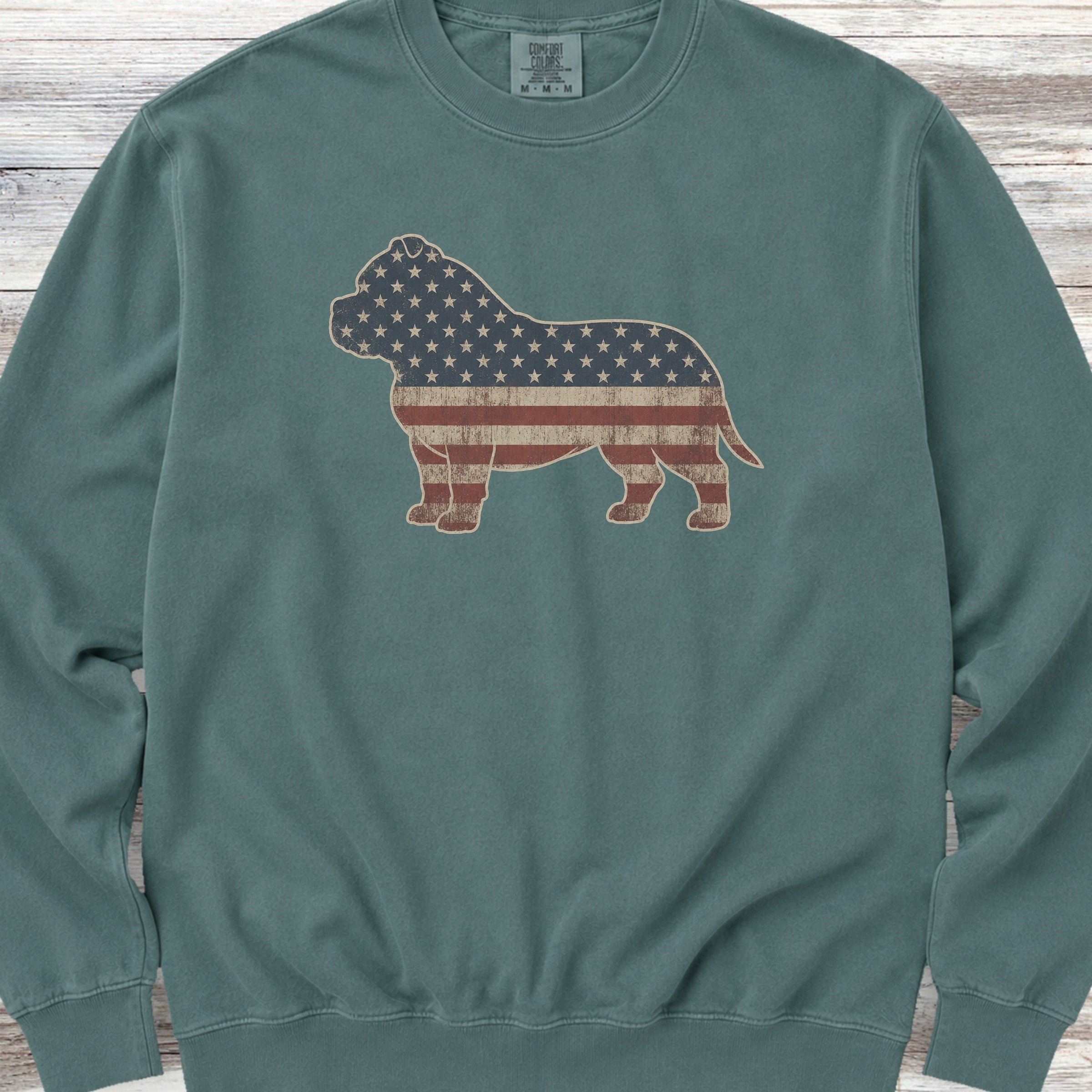 American Bully Vintage USA Sweatshirt - Blue Spruce