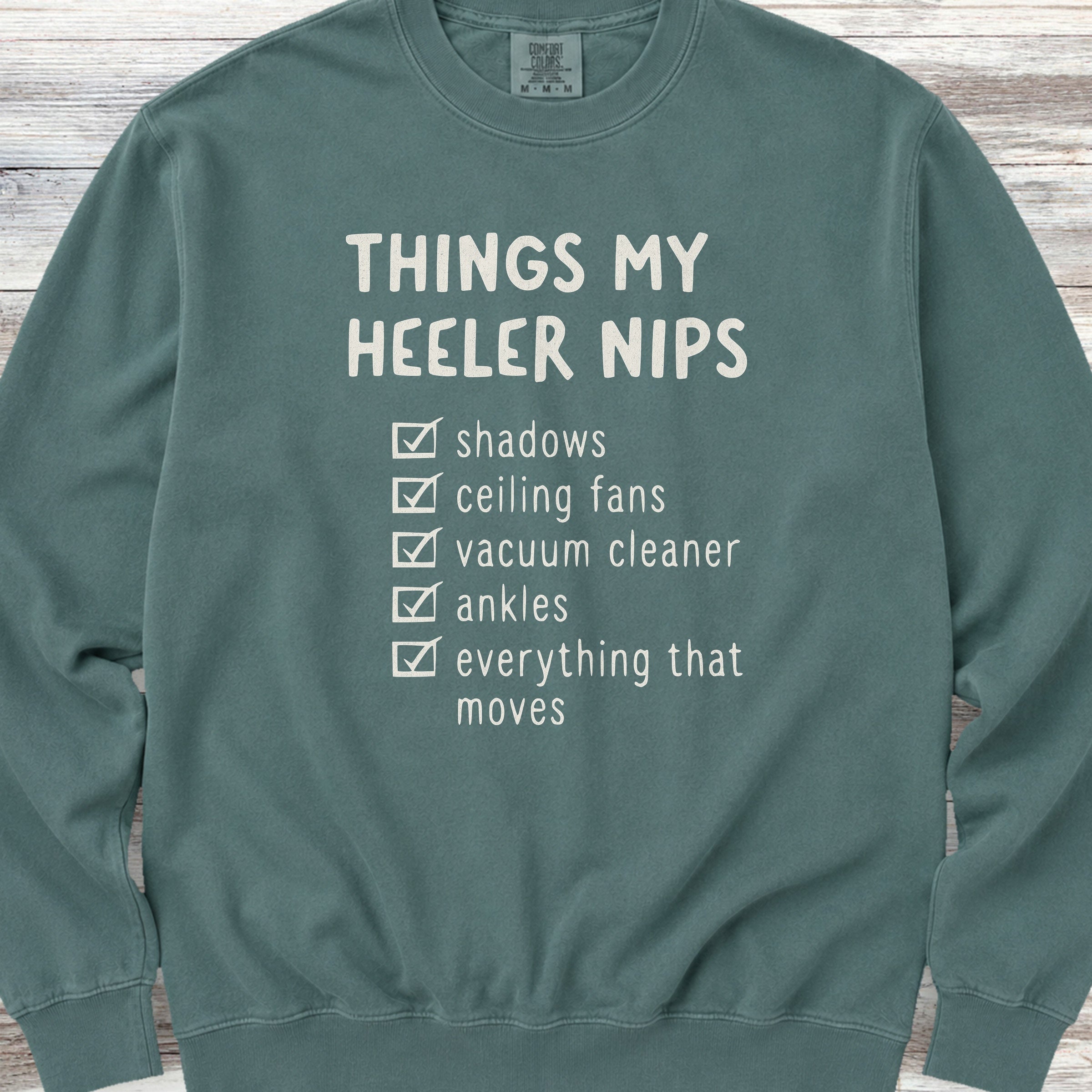 Australian Cattle Dog Nip List Sweatshirt - Blue Spruce