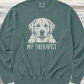Labrador Retriever Yellow Therapist Sweatshirt - Blue Spruce