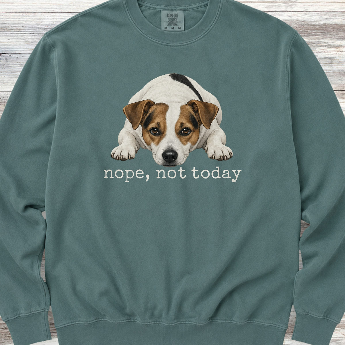 Jack Russell Nope Sweatshirt - Blue Spruce