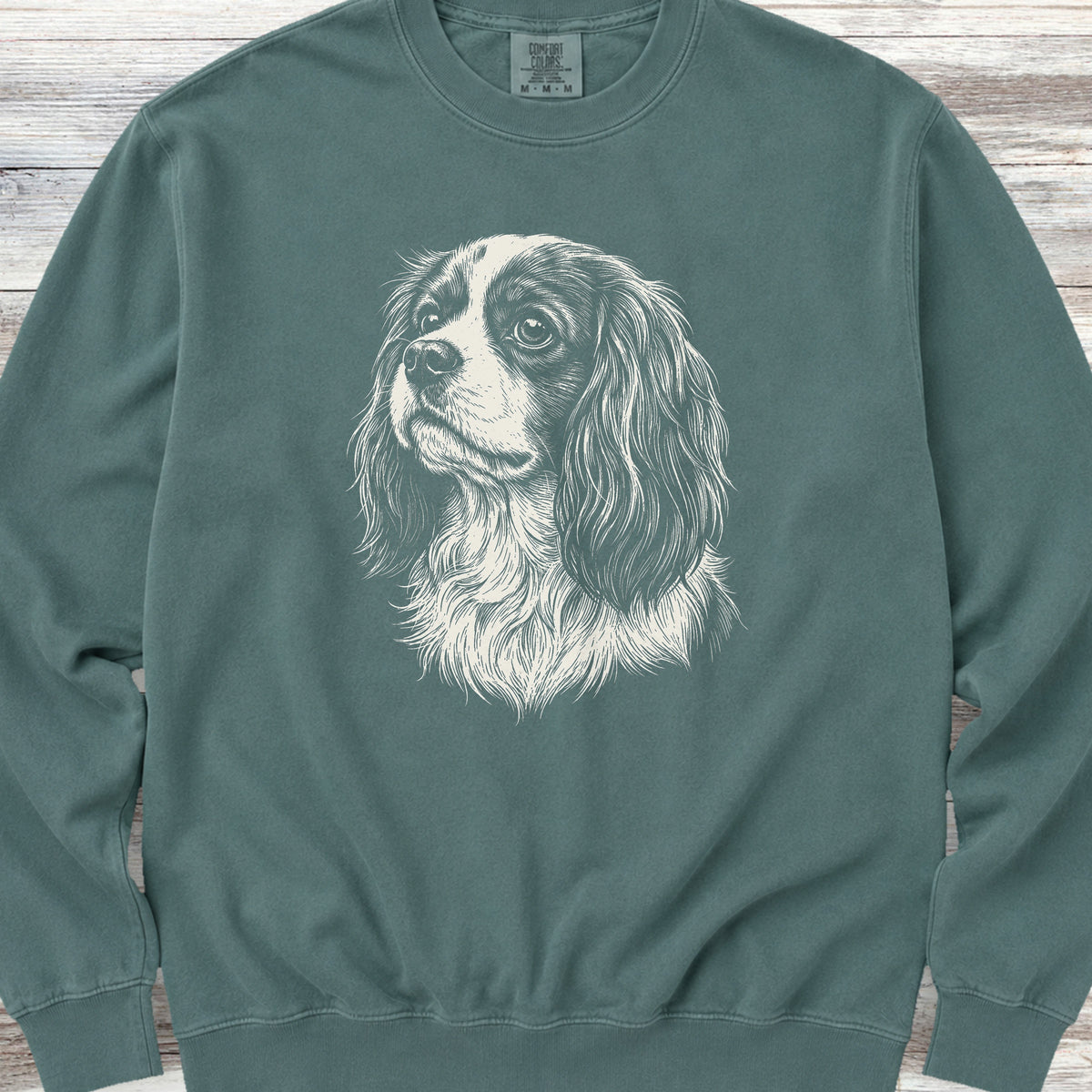 Cavalier King Charles Spaniel Loyalty Sweatshirt - Blue Spruce