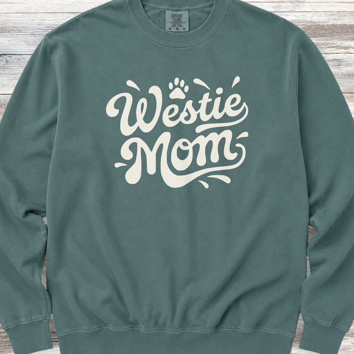 West Highland Groovy Mom Sweatshirt - Blue Spruce