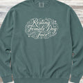 Resting Female Dog Face Sweatshirt - Blue Spruce