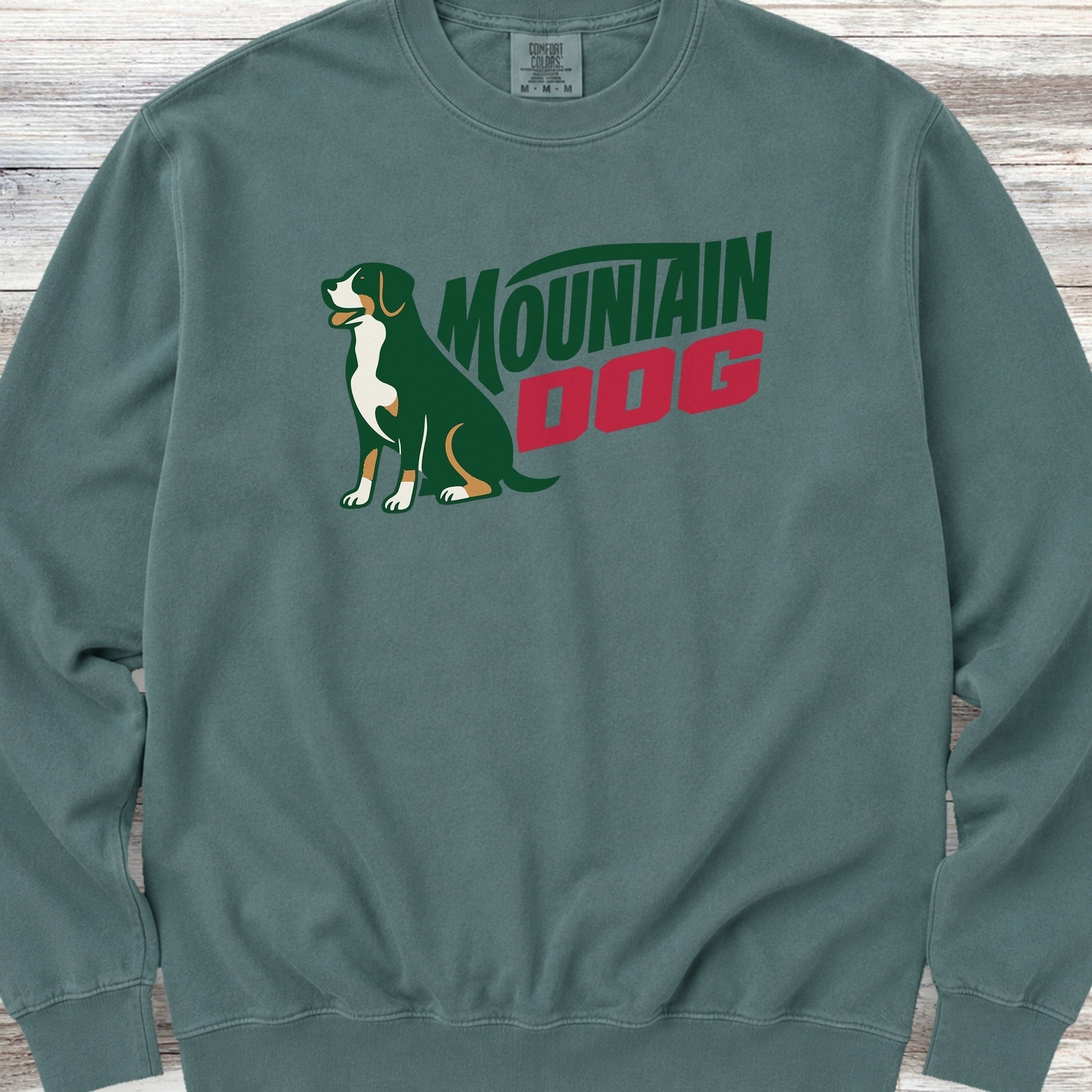 Swiss Mountain Dog Sweatshirt - Blue Spruce