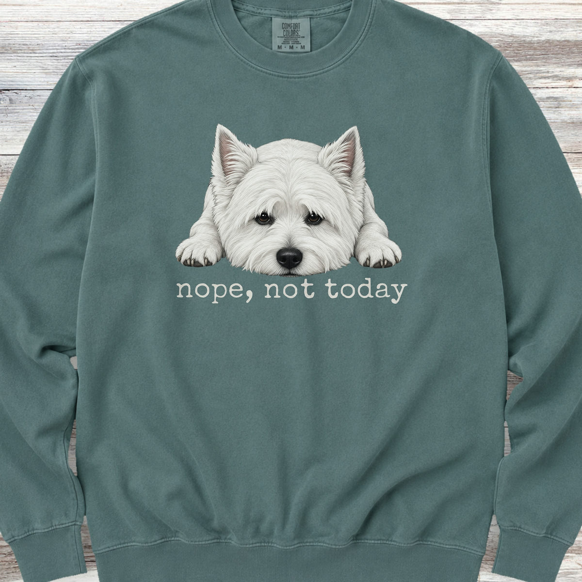 West Highland Nope Sweatshirt - Blue Spruce