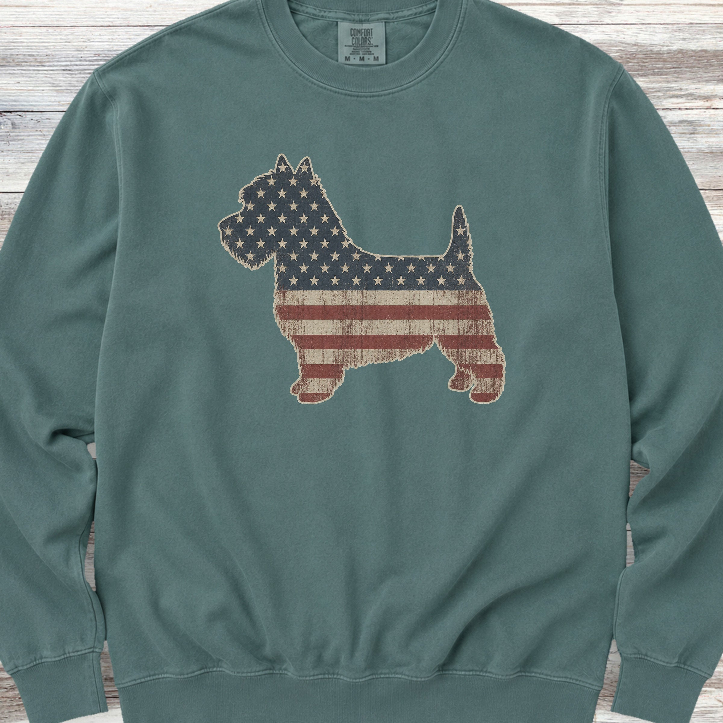 West Highland Vintage USA Sweatshirt - Blue Spruce