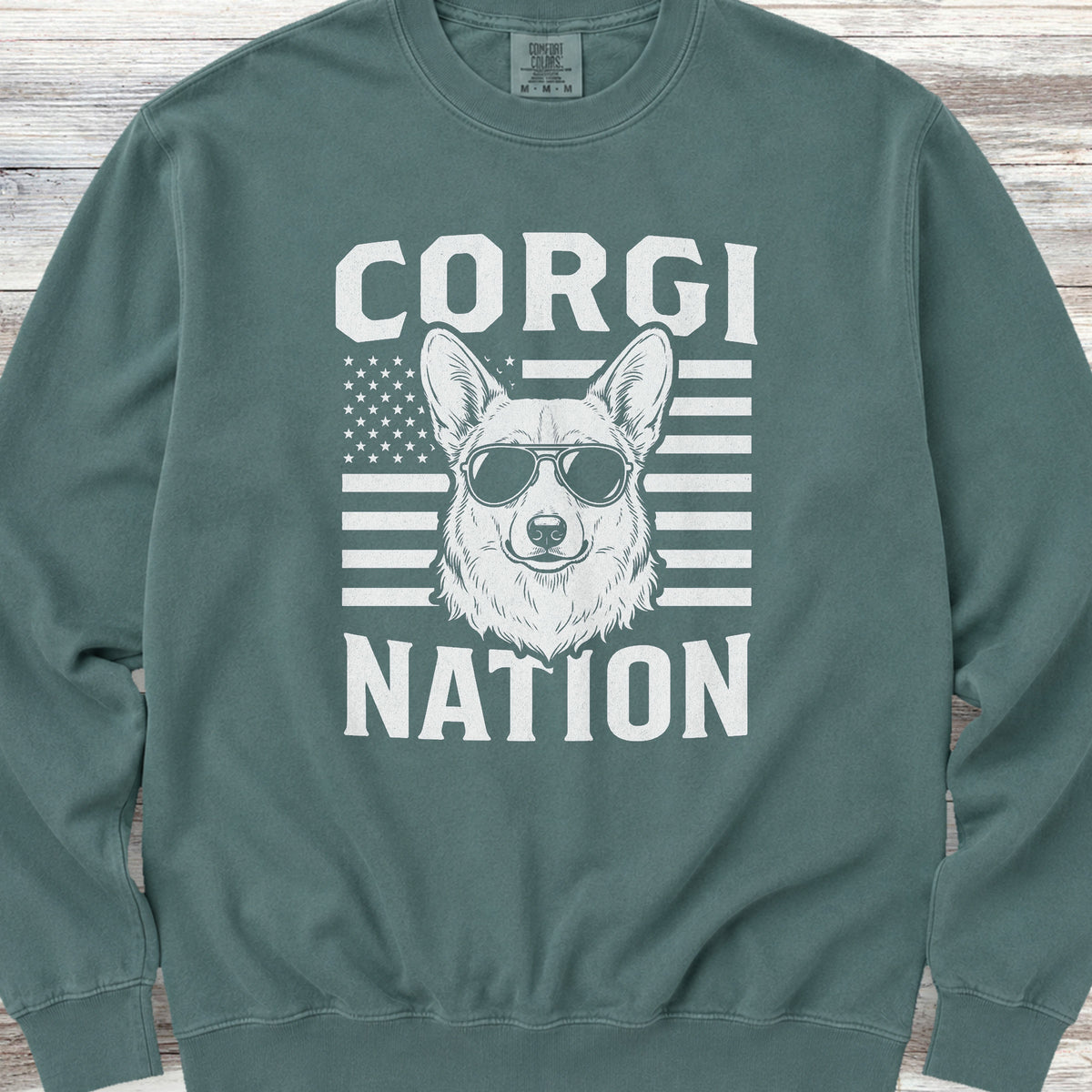 Corgi Nation Sweatshirt - Blue Spruce