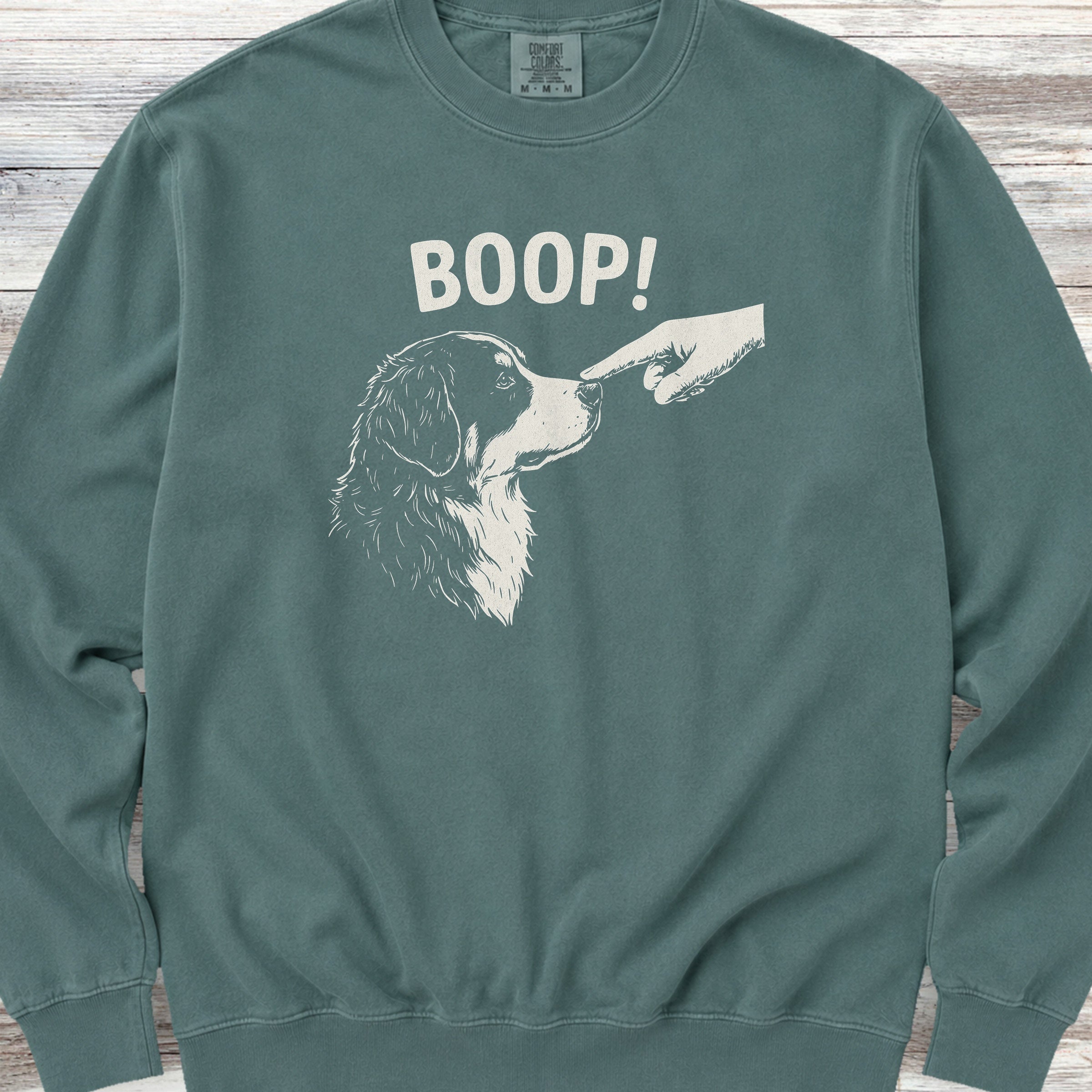 Bernese Mountain Dog BOOP! Sweatshirt - Blue Spruce