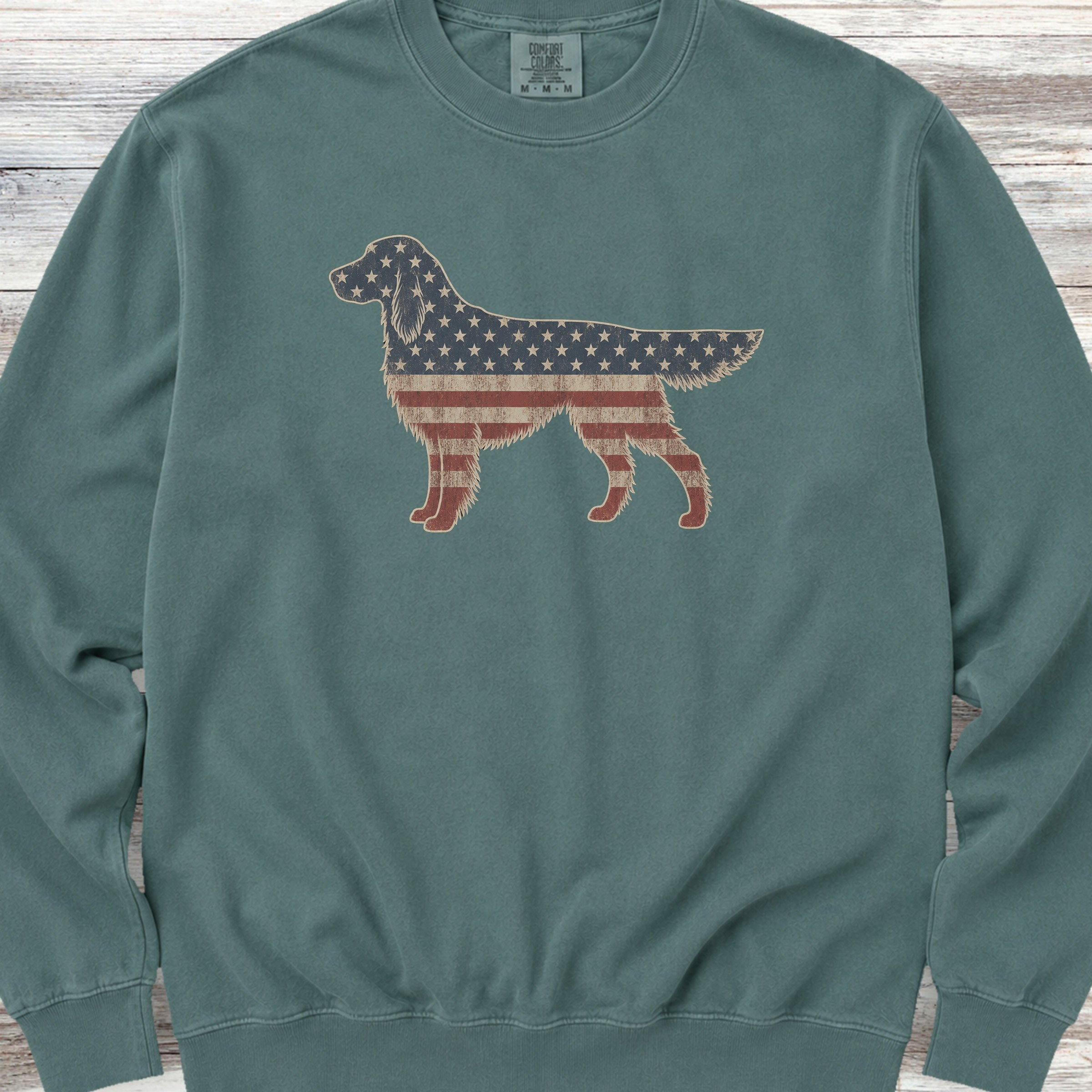 English Setter Vintage USA Sweatshirt - Blue Spruce