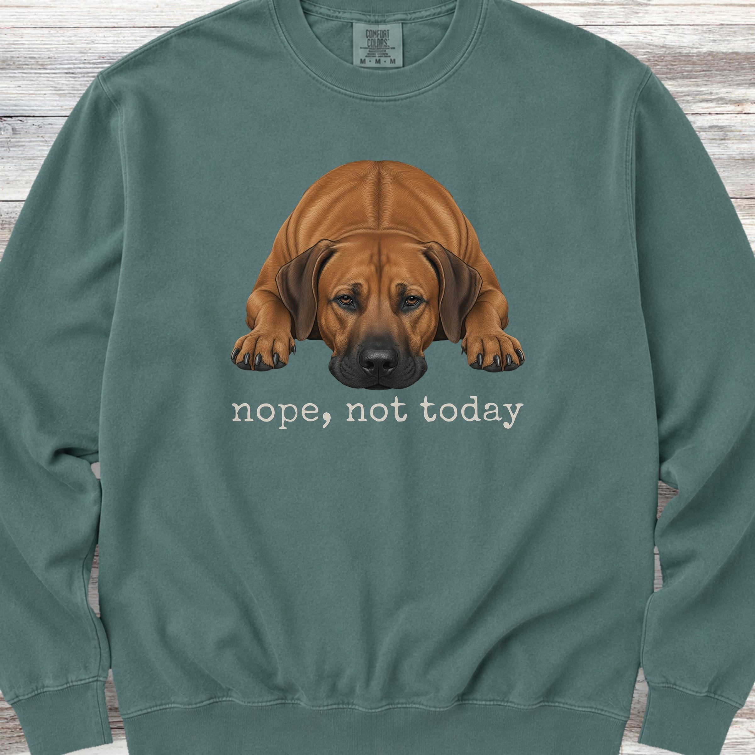 Rhodesian Ridgeback Nope Sweatshirt - Blue Spruce