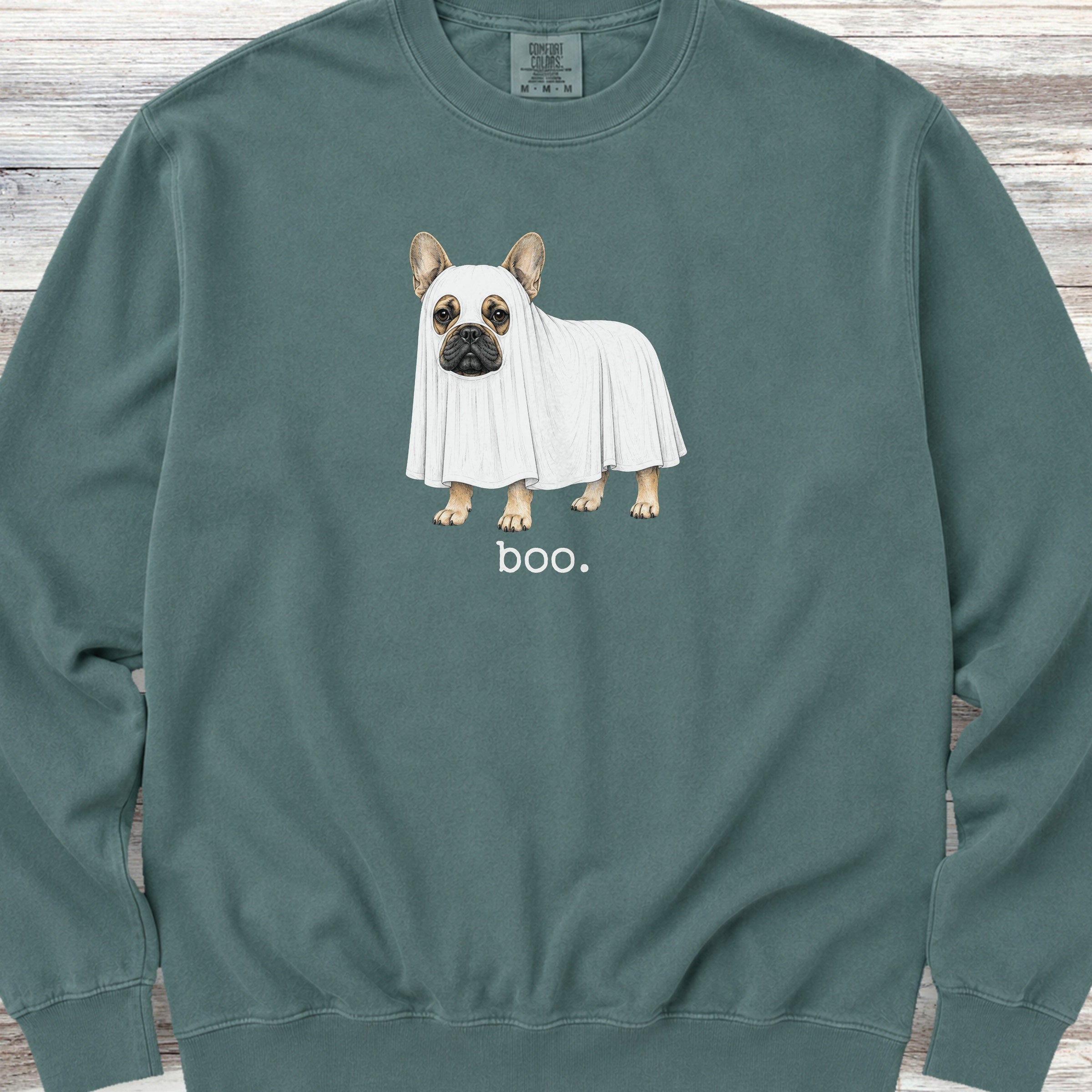 French Bulldog Boo Sweatshirt - Blue Spruce