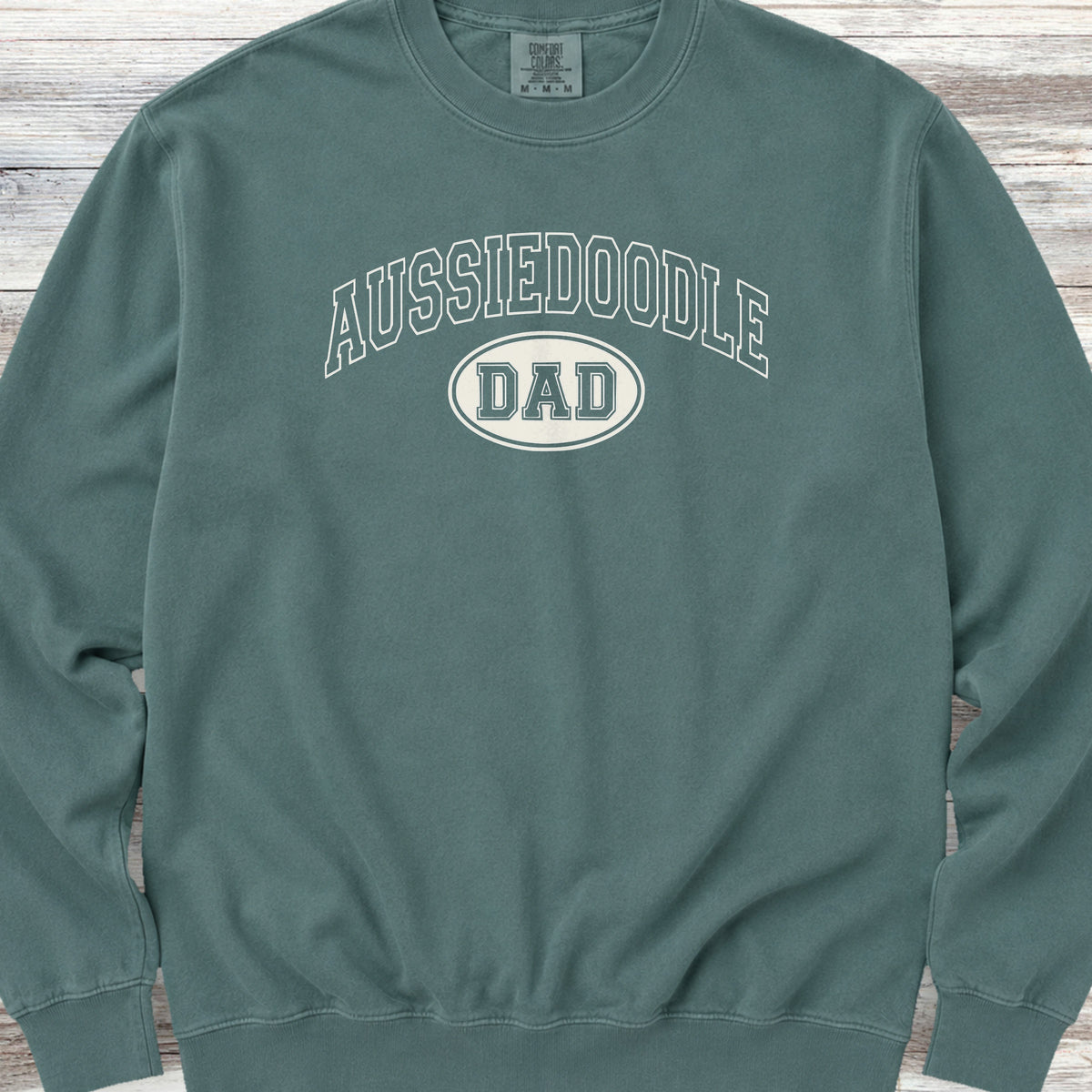 Aussiedoodle University Dad Sweatshirt - Blue Spruce