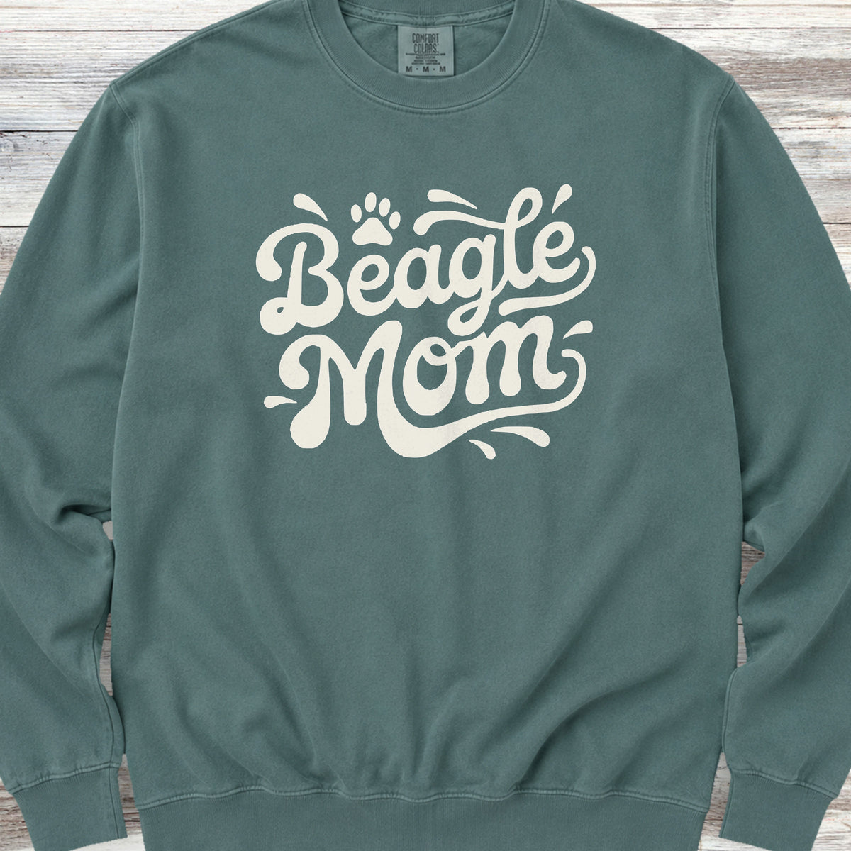 Beagle Groovy Mom Sweatshirt - Blue Spruce