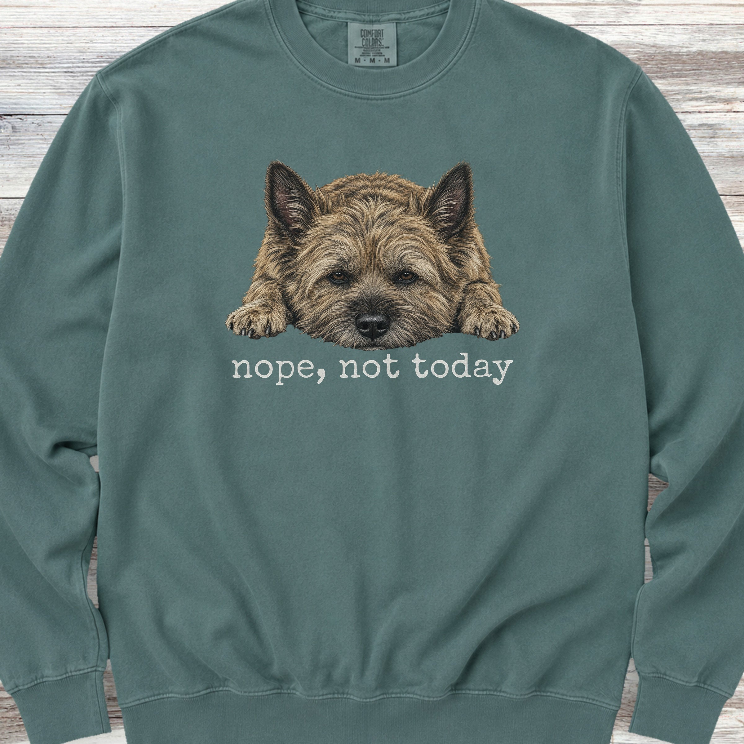Cairn Terrier Nope Sweatshirt - Blue Spruce