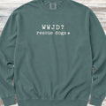 WWJD Rescue Dogs Sweatshirt - Blue Spruce