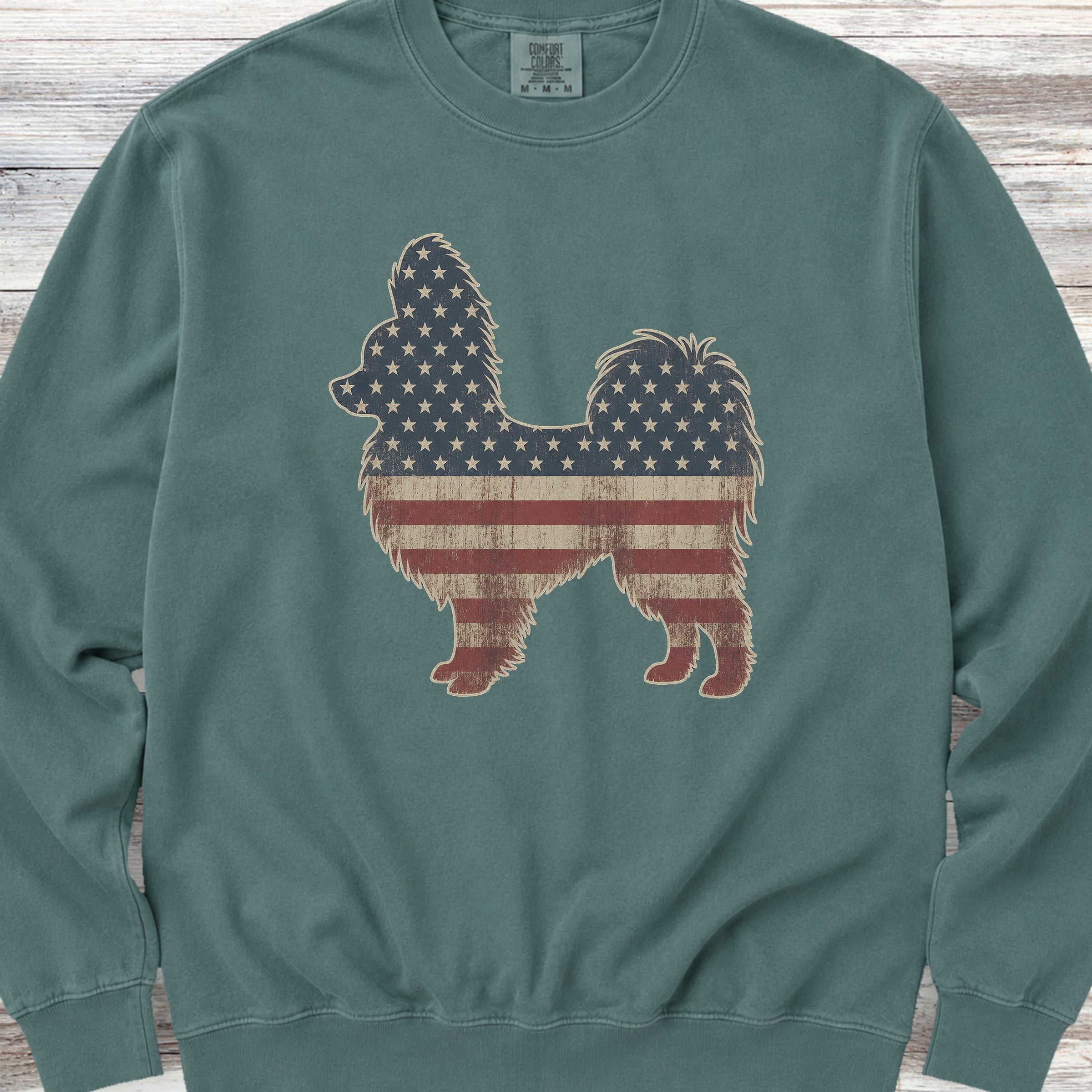 Papillon Vintage USA Sweatshirt - Blue Spruce