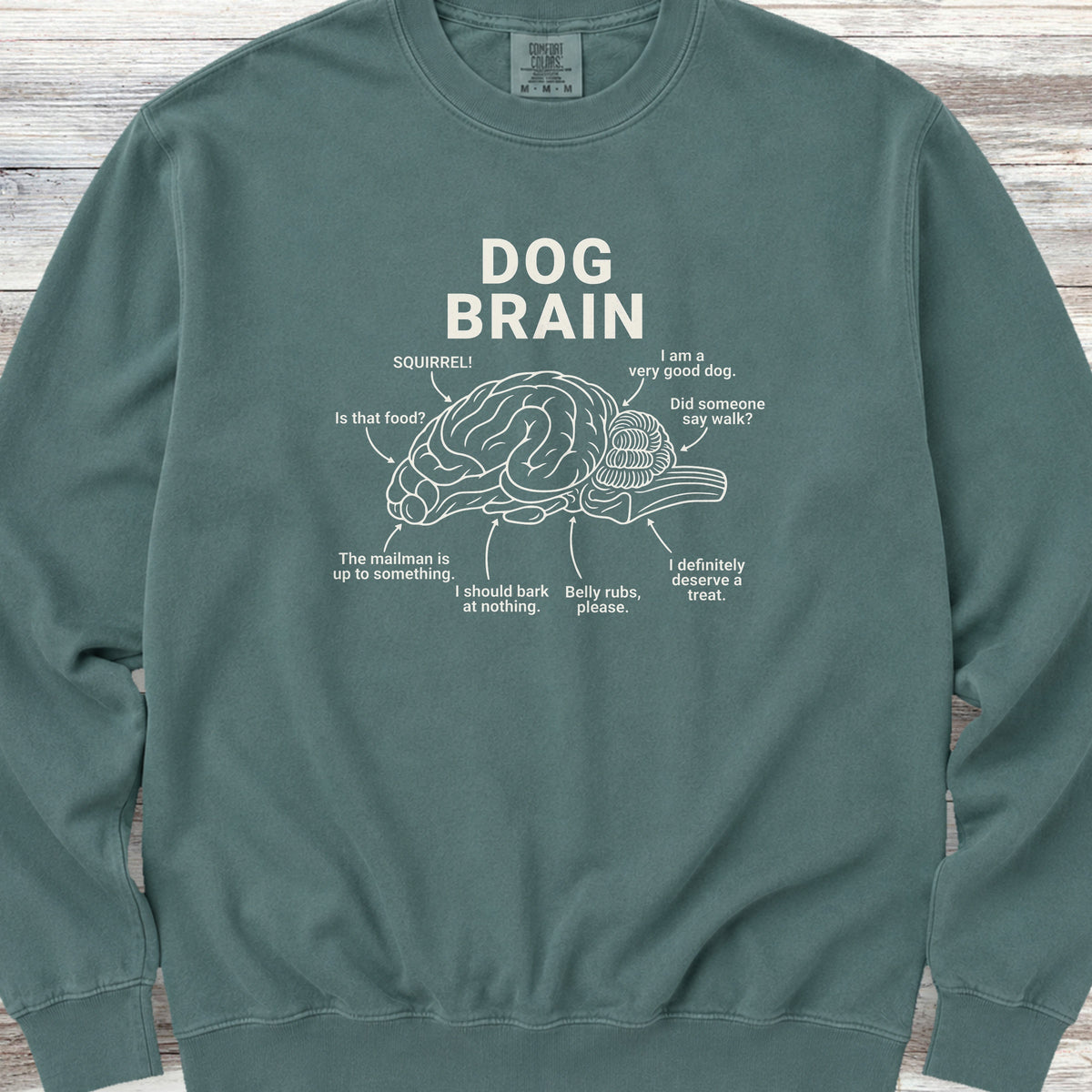 Dog Brain Sweatshirt - Blue Spruce