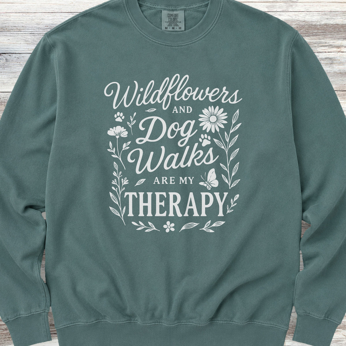 Wildflowers Sweatshirt - Blue Spruce