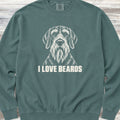 German Wirehaired Pointer I Love Beards Sweatshirt - Blue Spruce