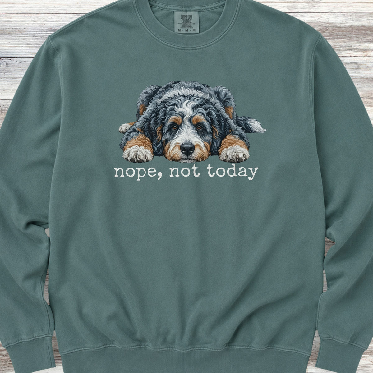 Aussiedoodle Nope Sweatshirt - Blue Spruce