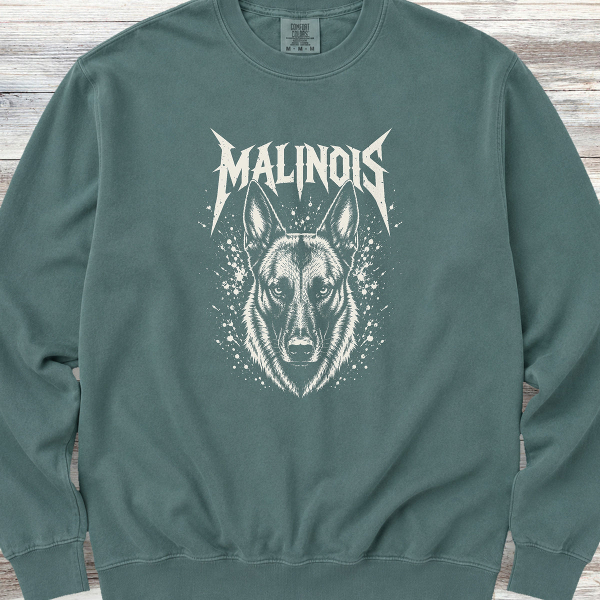 Belgian Malinois Metal Sweatshirt - Blue Spruce