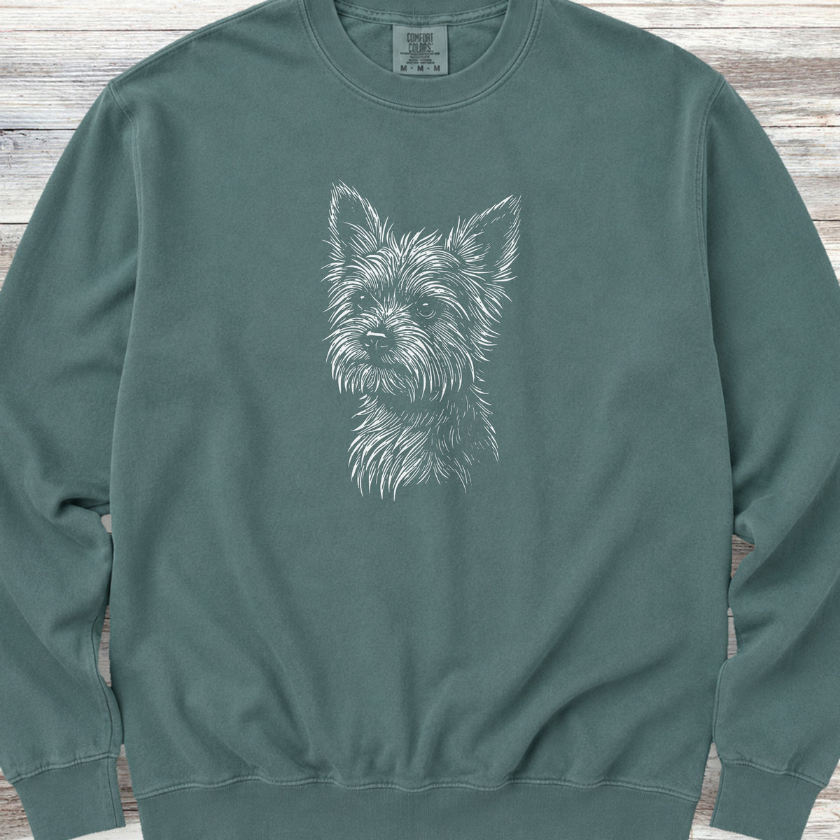 Yorkshire Terrier Sketch Sweatshirt - Blue Spruce