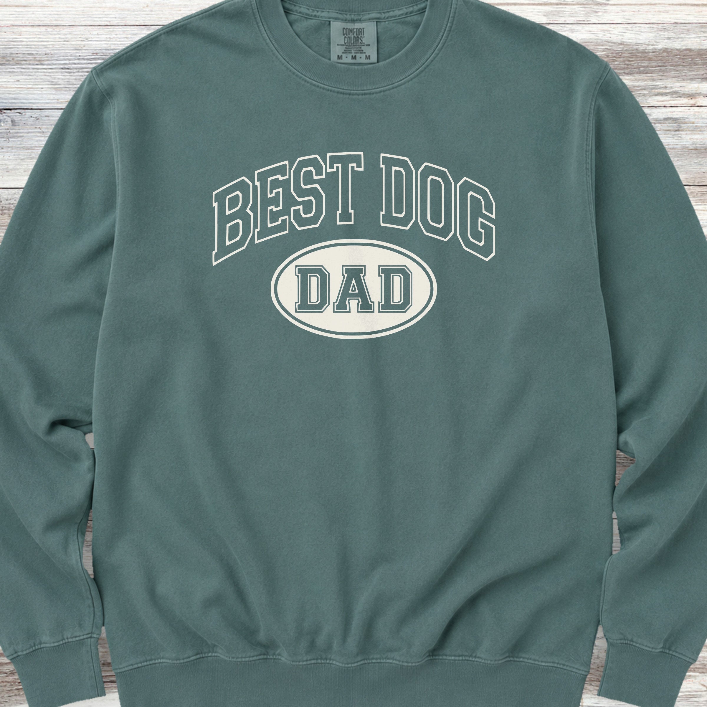 Best Dog Dad Sweatshirt - Blue Spruce