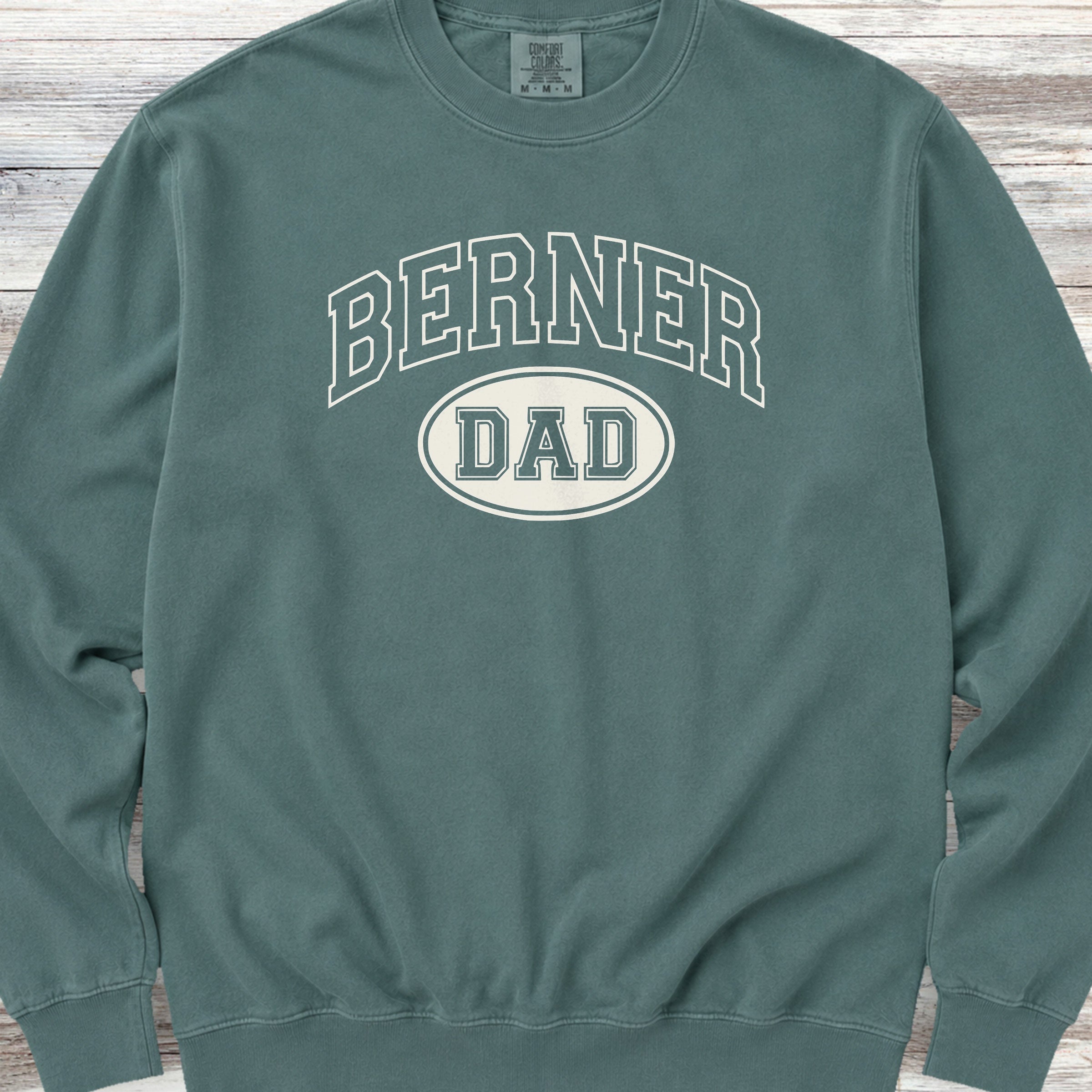 Bernese Mountain Dog Dad Sweatshirt - Blue Spruce
