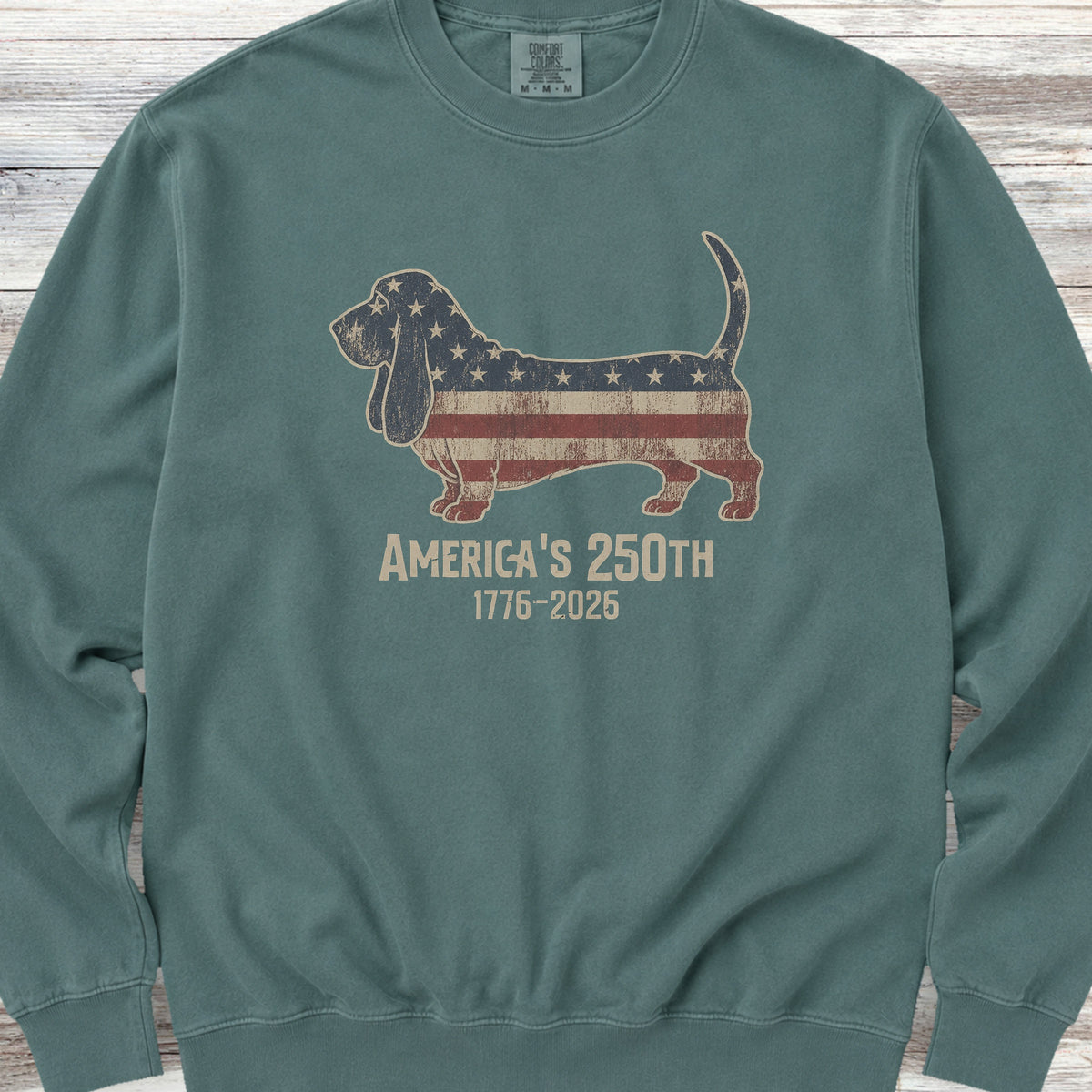 Basset Hound 250 Sweatshirt - Blue Spruce