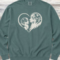 Australian Shepherd Heart Bond Sweatshirt - Blue Spruce