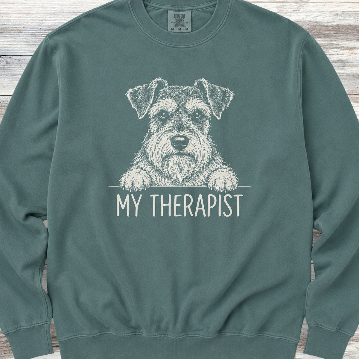 Schnauzer Light Therapist Sweatshirt - Blue Spruce