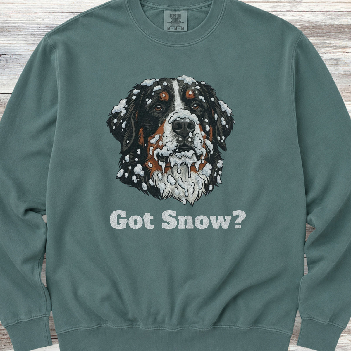 Bernese Mountain Dog Got Snow Sweatshirt - Blue Spruce