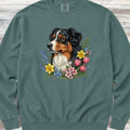 Australian Shepherd Tri Portrait Sweatshirt - Blue Spruce