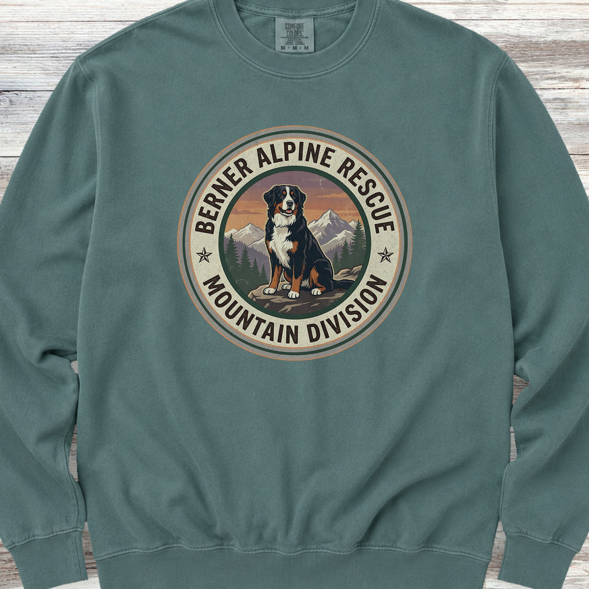 Bernese Mountain Dog Rescue Sweatshirt - Blue Spruce