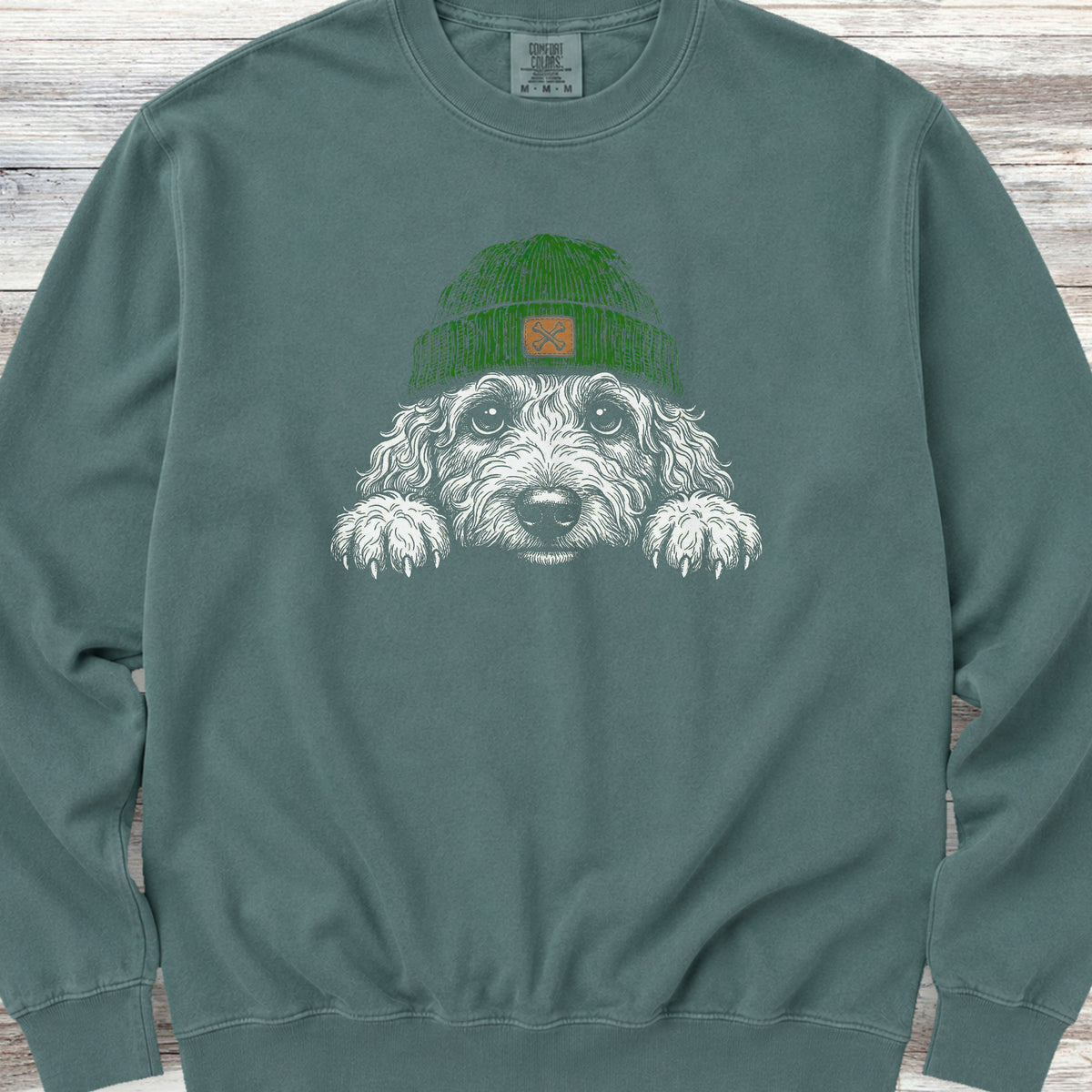 Doodle Peek-A-Doo Sweatshirt - Blue Spruce
