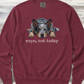 Australian Cattle Dog Blue Heeler Nope Sweatshirt - Crimson