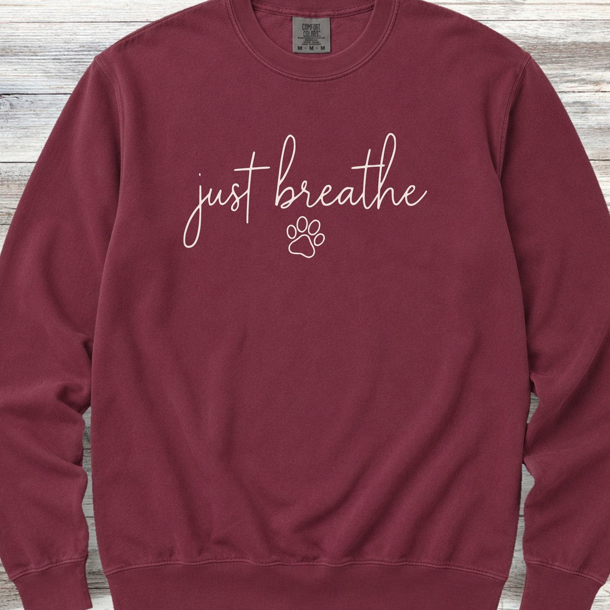 just breathe Sweatshirt - Crimson