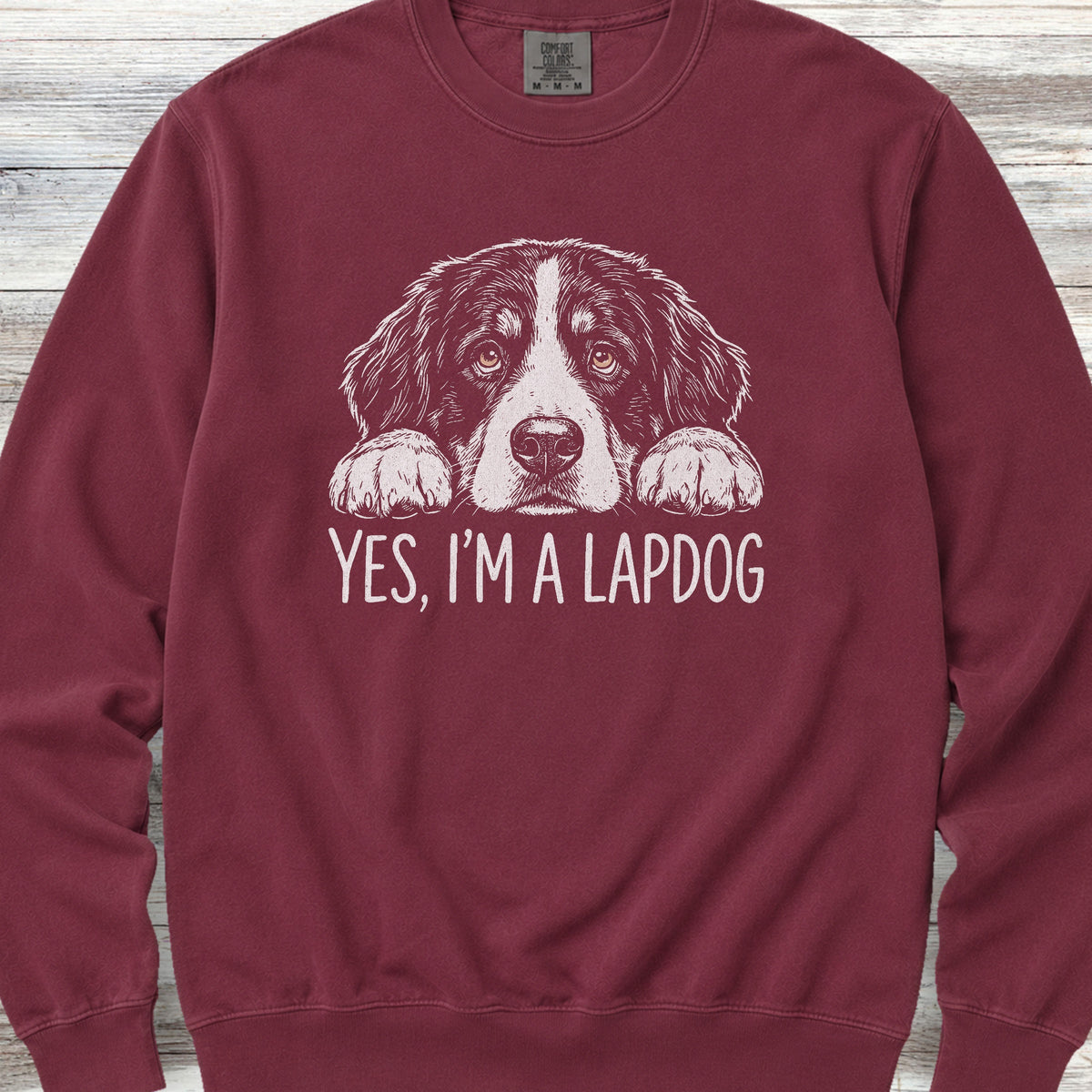 Bernese Mountain Dog Lapdog Sweatshirt - Crimson