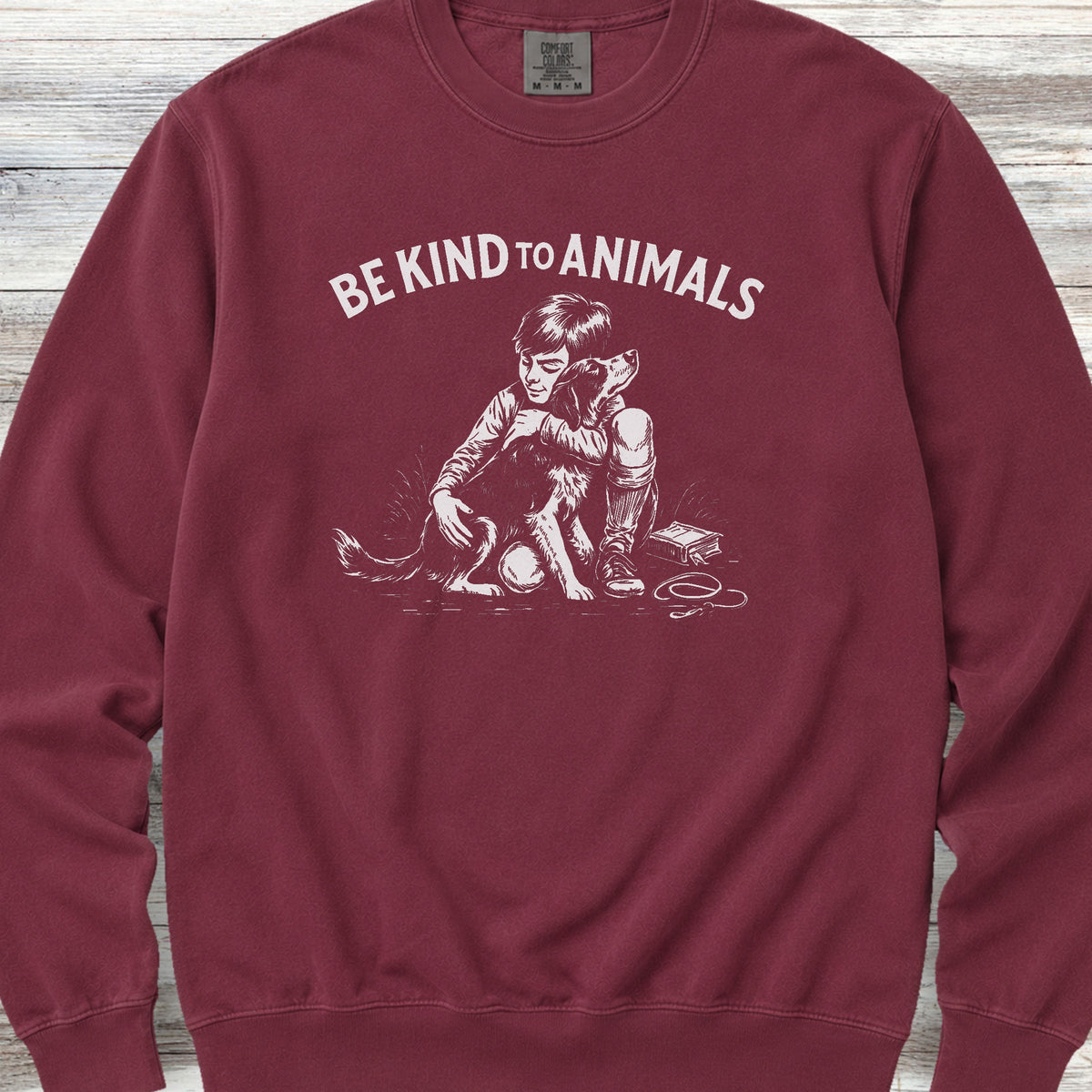 Be Kind to Animals Sweatshirt - Crimson