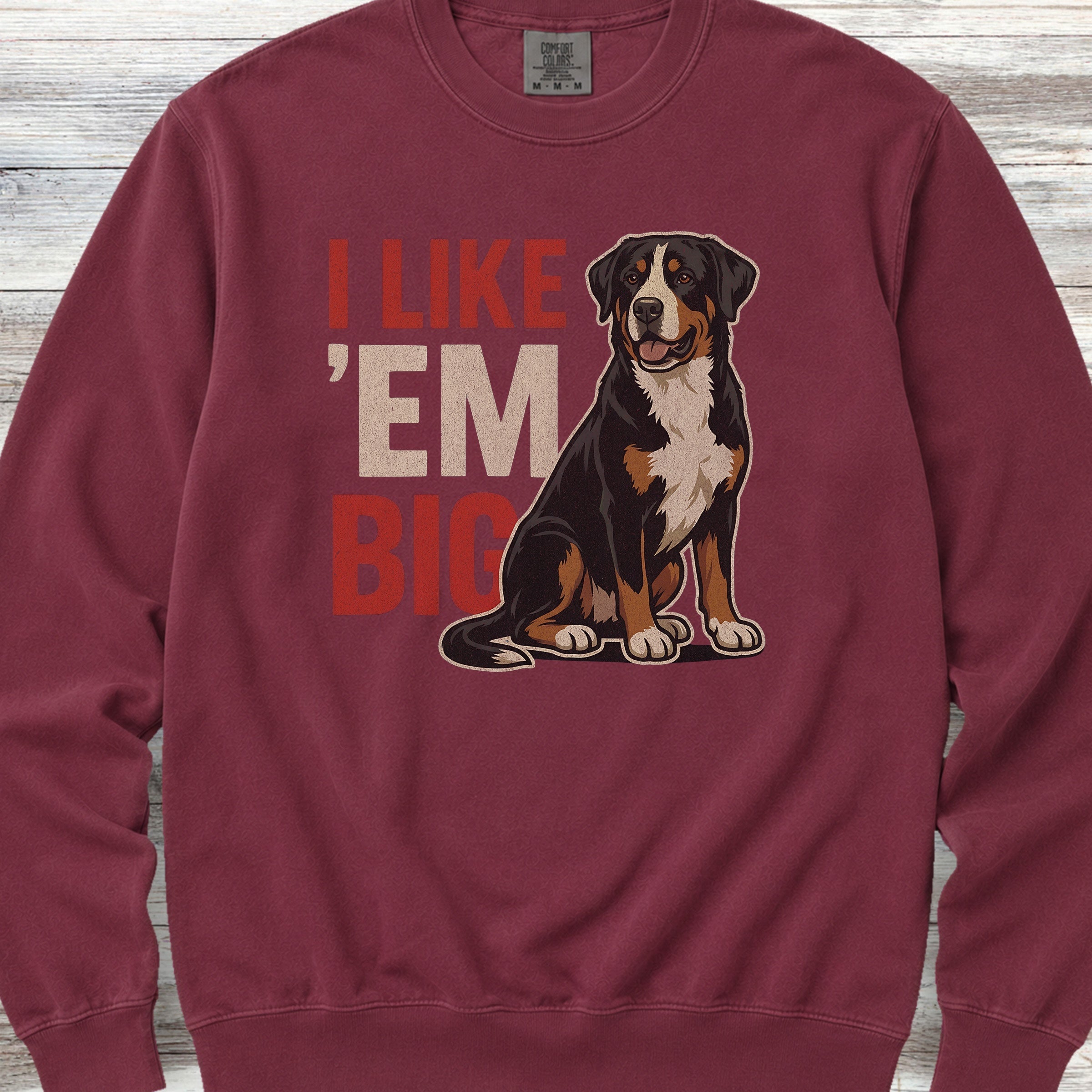 Swiss Mountain Dog Big Sweatshirt - Crimson