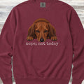 Dachshund Nope Sweatshirt - Crimson