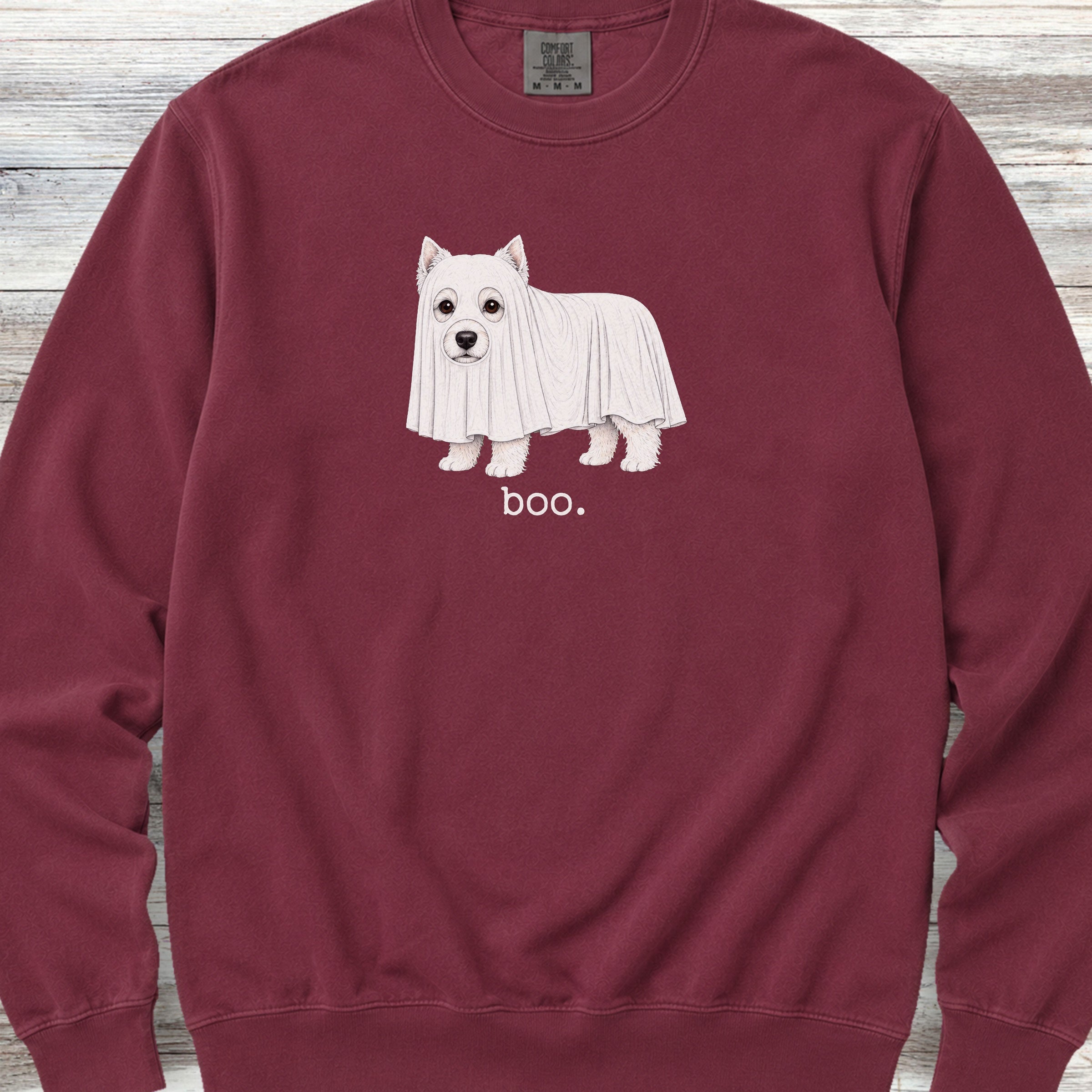 West Highland White Terrier Boo Sweatshirt - Crimson