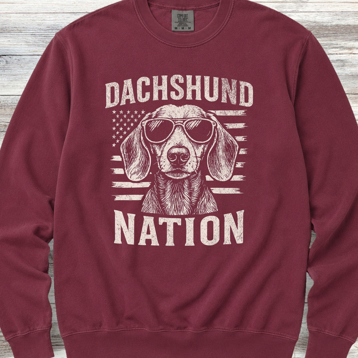 Dachshund Nation Sweatshirt - Crimson